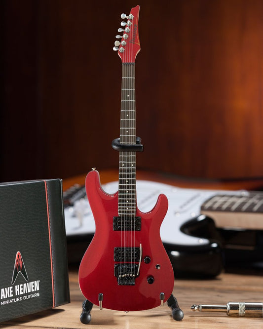 Joe Satriani Signature Candy Apple Red Miniature Guitar Replica Collectible