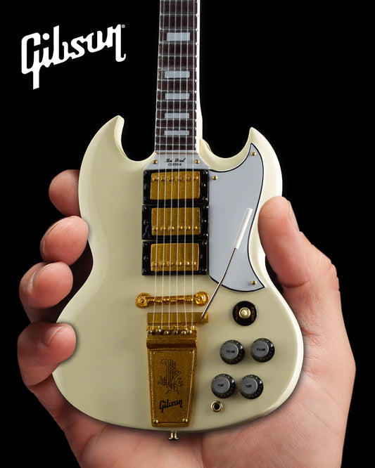 Gibson 1964 SG Custom White 1:4 Scale Mini Guitar Modell