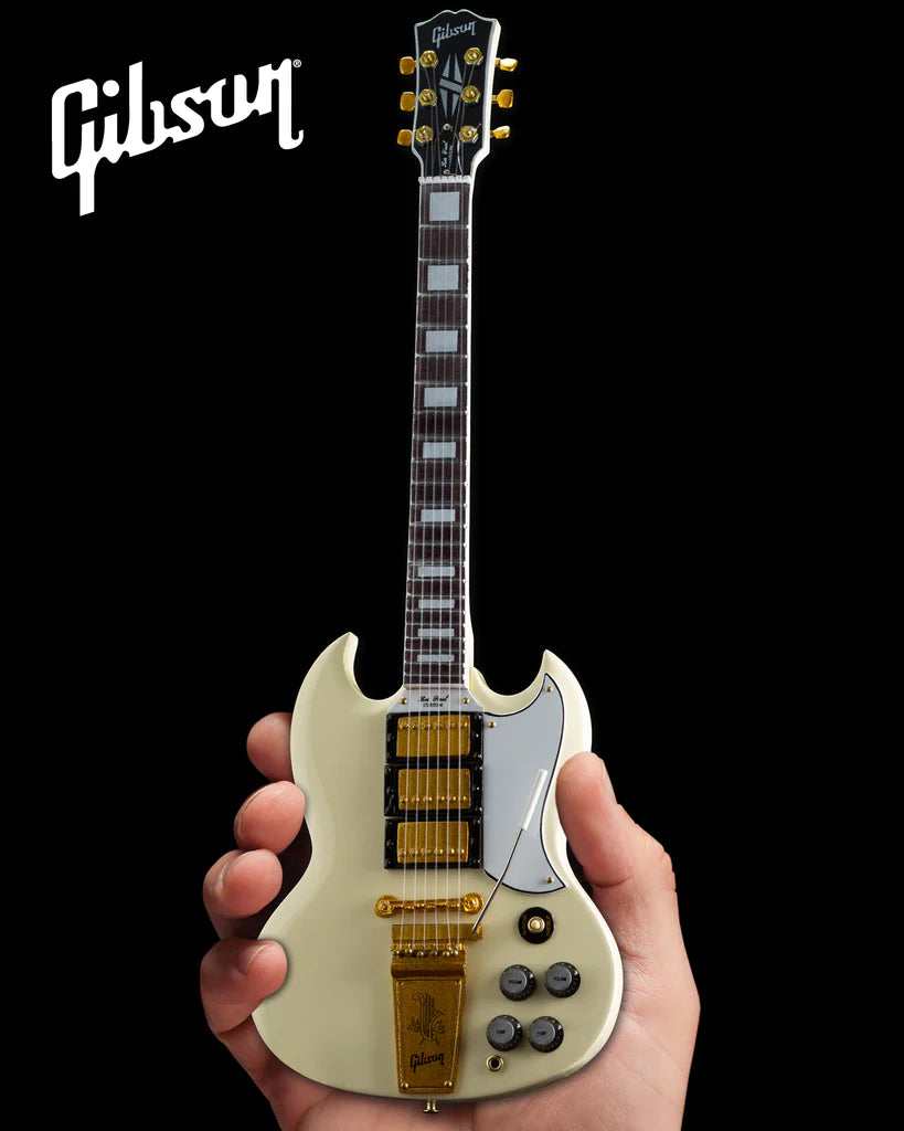 Gibson 1964 SG Custom White 1:4 Scale Mini Guitar Modell