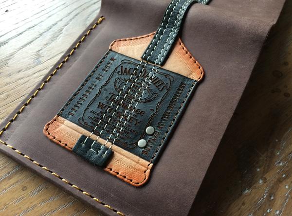 Jack Daniel's Bass Guitar Wallet - Handmade from Genuine Leather