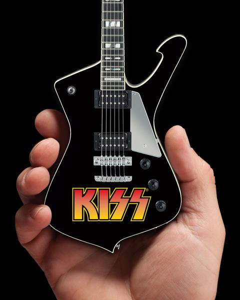 Officially Licensed KISS Logo Paul Stanley Iceman Miniature Guitar Model